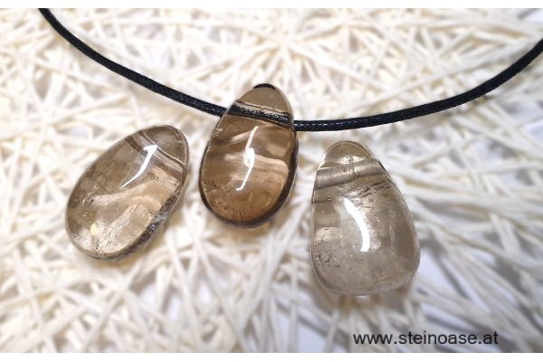 Anhänger Rauchquarz gebohrt